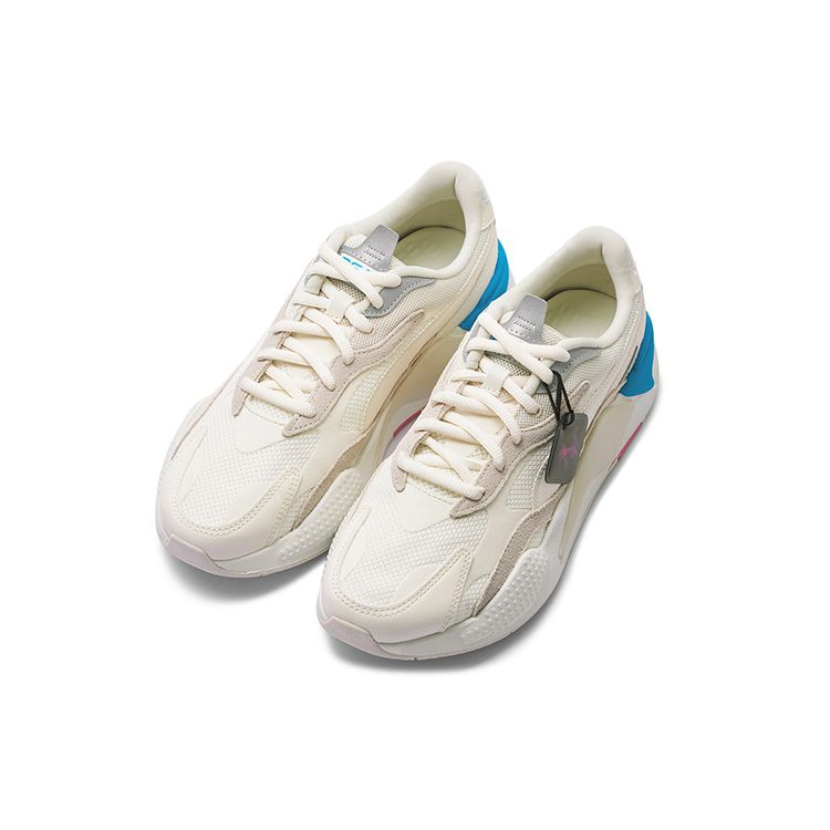 Puma Rs-x3 Puzzle Unisex White Blue Pink Sneakers 371570-26