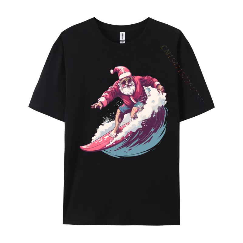 Christmas Surfing Santa Surfboarder Surf Lover Xmas Pajama Cotton Men Hockey Player Heartbeat Ice Hockey T-Shirt T Shirt