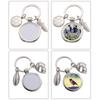 Sublimation Blank Keychain Metal Keyring Heat Transfer Keychain for Christmas