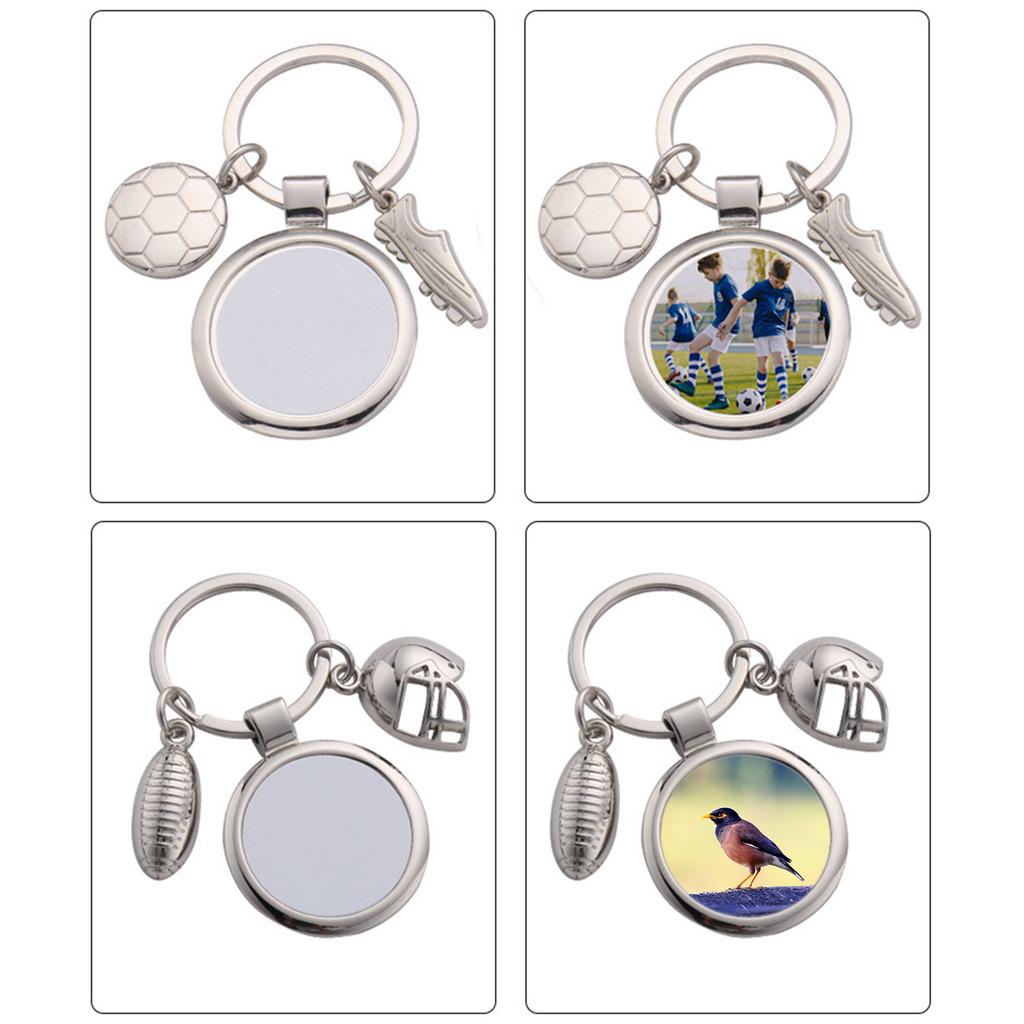 Sublimation Blank Keychain Metal Keyring Heat Transfer Keychain for Christmas