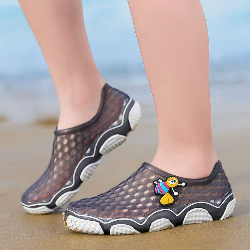 Parent-child children's beach shoes men's and women's summer non-slip soft-soled wading shoes small medium and older children's sandals bird's nest