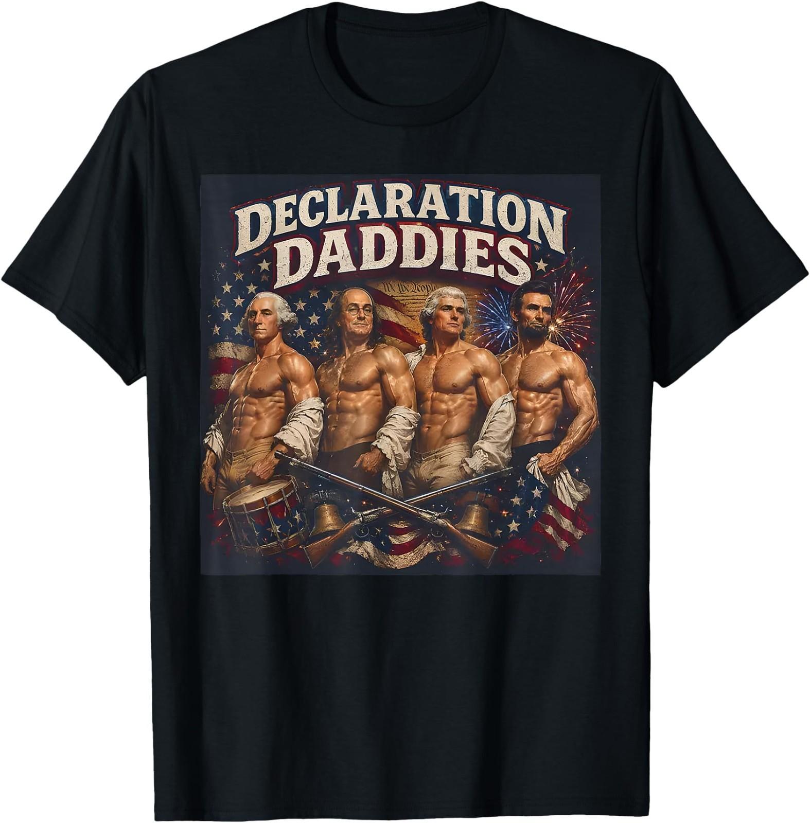 Declaration Daddies 4th of July Founding Fathers Patriotic T- Unisex T-Shirt M