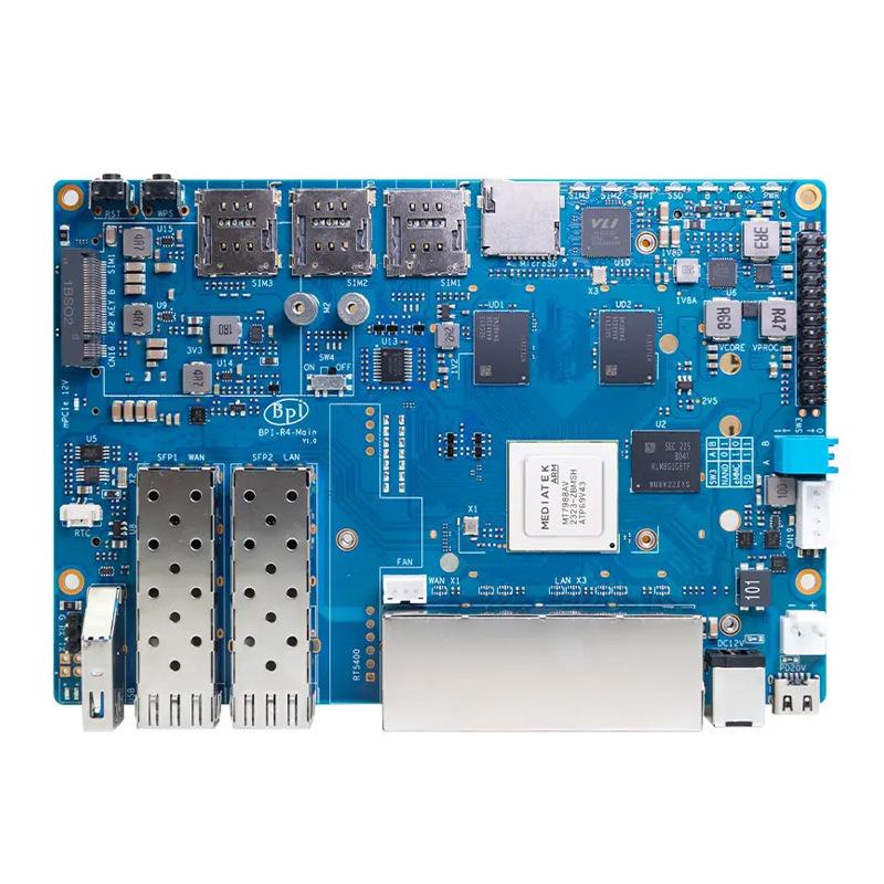 Banana Pi R4 Router Board: 4GB RAM, MediaTek MT7988A