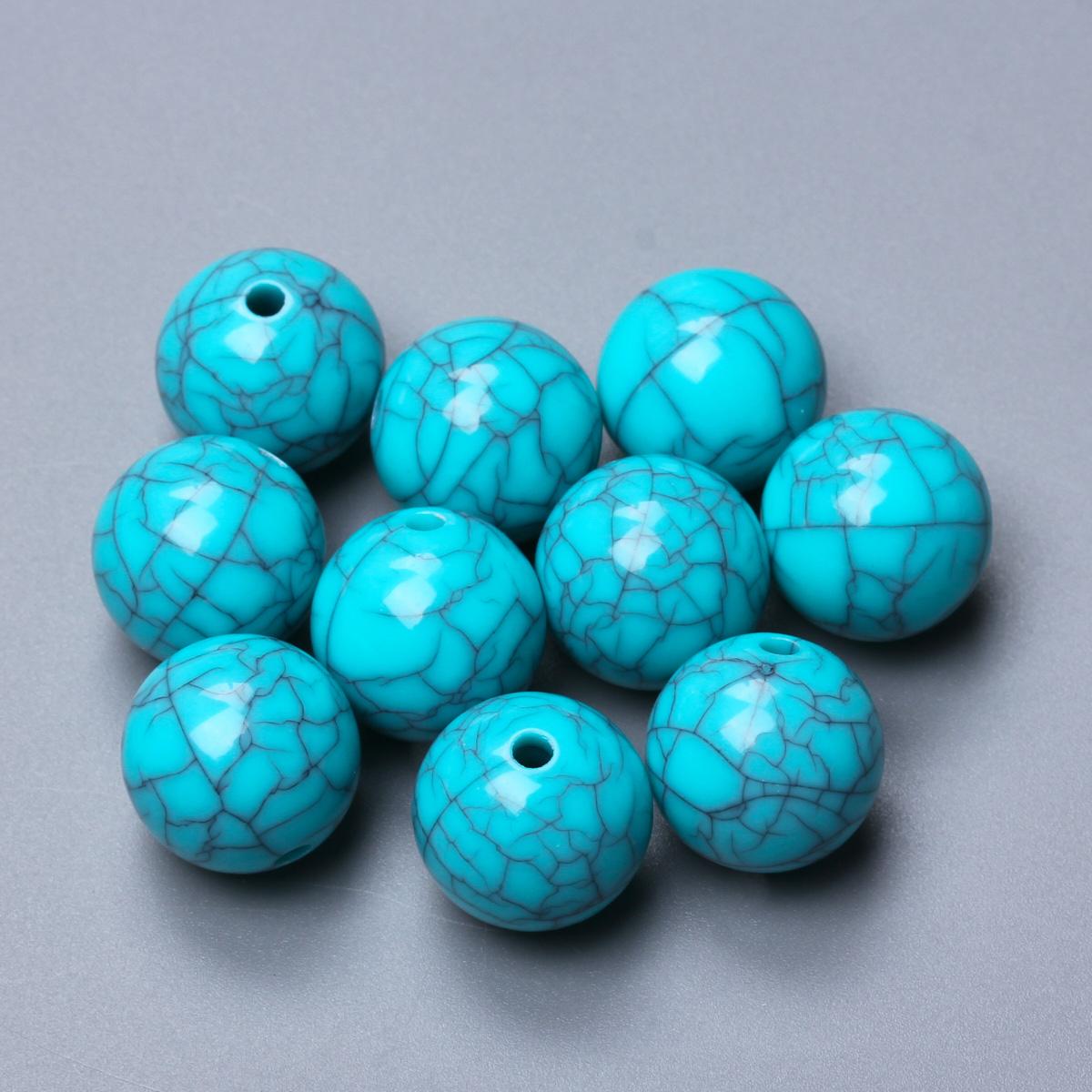

Товары для вечеринок DIY Имитация камня Бирюза для изготовления искусственных ювелирных изделий Аксессуары Круглые свободные бусины Ожерелье 6-16 мм 100-10 шт. Браслет 16mm 10Pcs