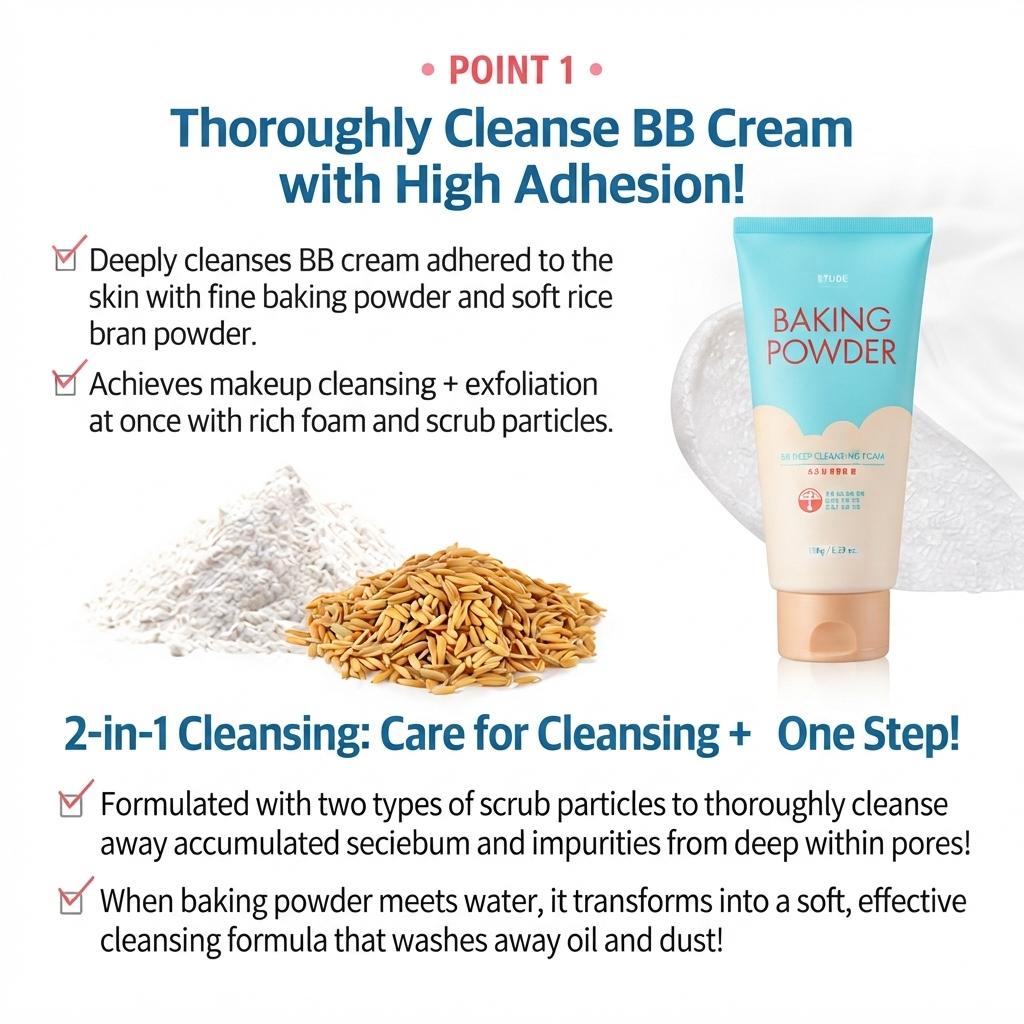 Etude Baking Powder BB Deep Cleansing Foam 300g (Double Set)