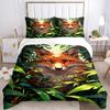3pcs Fox Print Duvet Cover Set - Machine Washable, Includes 1 Cover and 2 Pillowcases, No Core Included Yy251013001