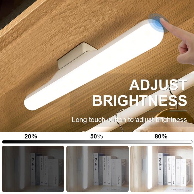 Desk Lamp Hanging Magnetic USB Charging Adjust Brightness LED Table Lamp Flashlight Chargeable Dimming Cabinet Light Night Light For Closet Wardrobe