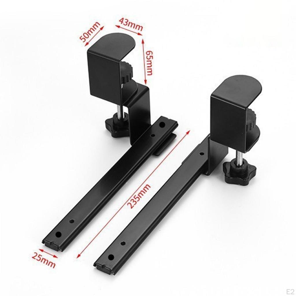 2 Pieces under Desk Keyboard Tray Slide Side Mount Furniture Office Study Room Drawer Easy