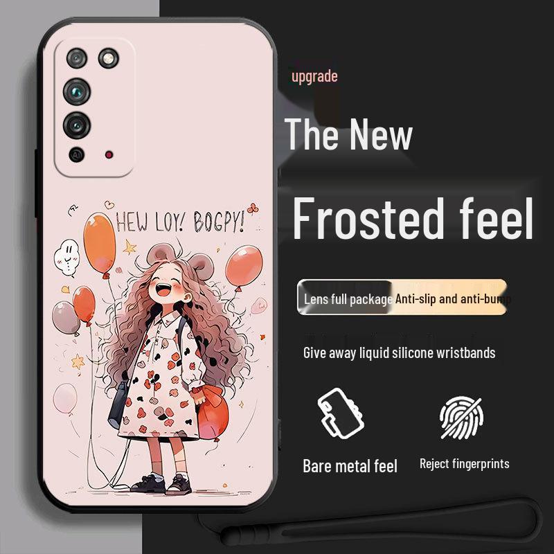 Honor X10 Anti-Fall Silicone Phone Case: Creative Cartoon Design, Soft and Durable.