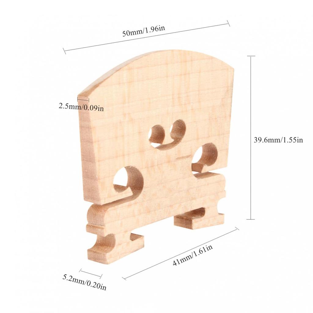 8pcs 4/4 Solid  Maple Violin Bridges, Full Size Bridge