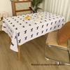 Retro Waterproof Oilproof Heatproof Tablecloth - Wash-Free Rectangular Fabric for Desks & Coffee Tables
