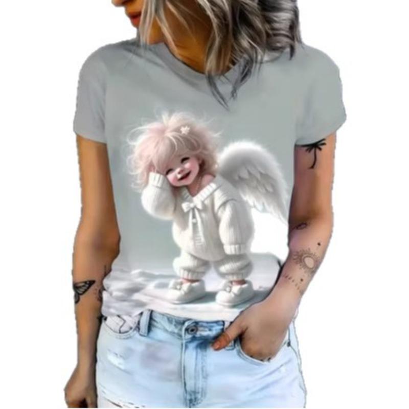 Fashion Printed Top Casual Comfort Short Sleeve Loose T-Shirts Women’s