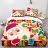 Christmas themed Santa Claus 2/3 piece bedroom set,Children'sGift Teenagers adulte Microfibre double bed Duvet Cover