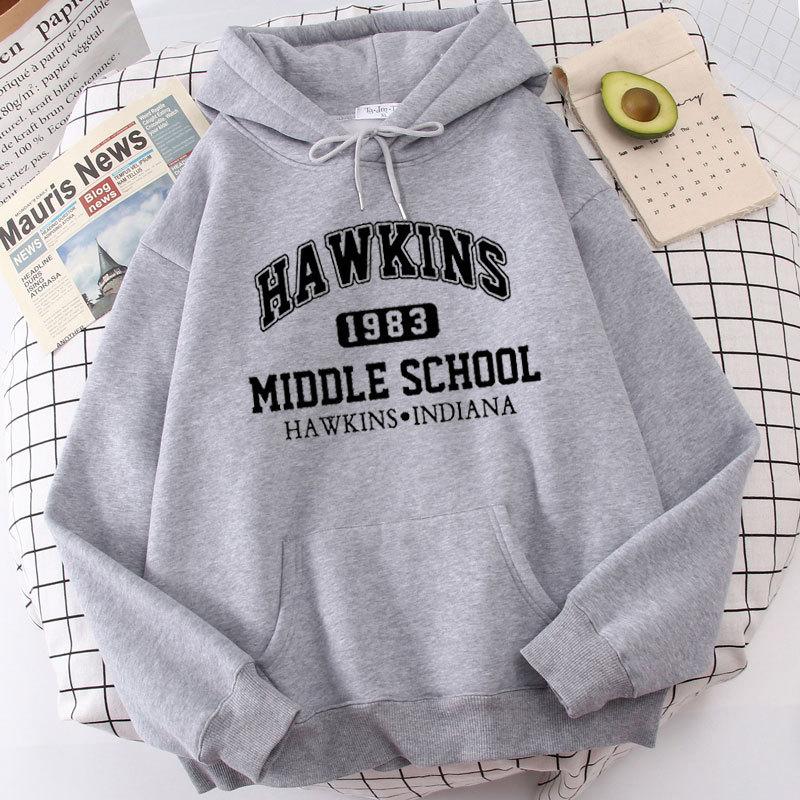 Alphabet School 1983 Printed Hoodie Autumn/Winter Sweatshirt Hip-Hop Casual Trendy Print