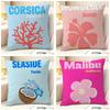 Beauty Summer Travel Series 2 Pillow Case Natural Linen Organic Fabric Double-Sided Printing Sofa Home Decor Gift Pillow Case