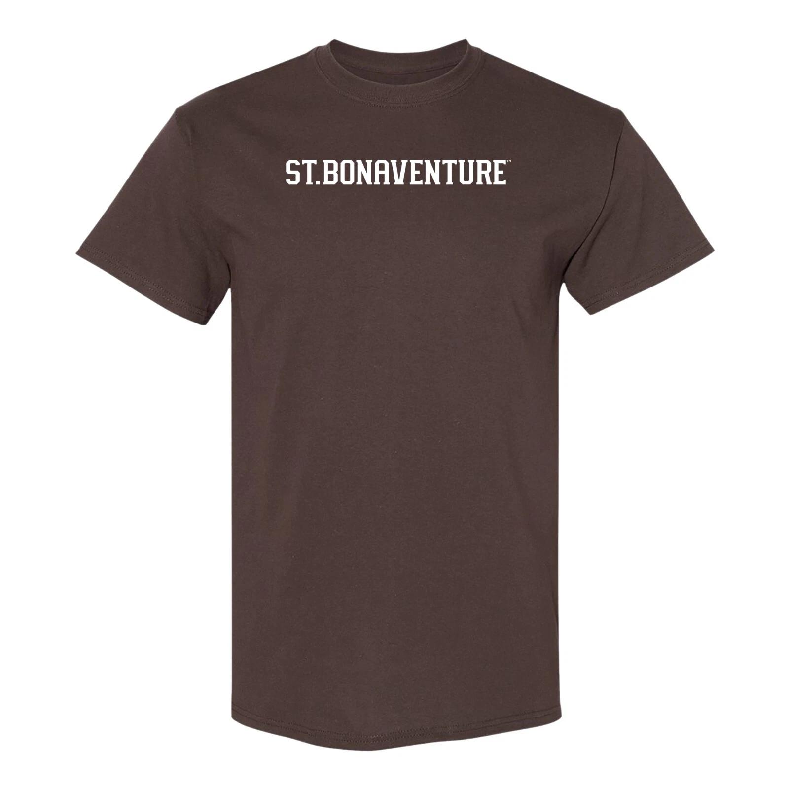 St. Bonaventure Bonnies Basic Block T Shirt - Dark Chocolate 2XL