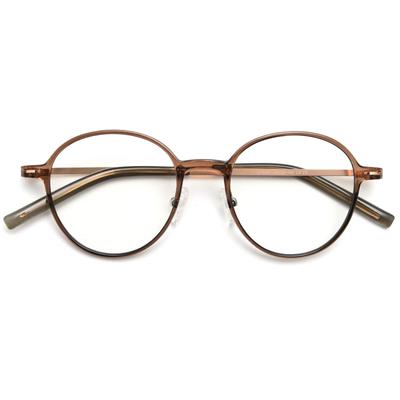 Blue Light Cutting Date Blue Light Cutting Non Ultra Date Round PC Small Face [Dollger] Glasses, Glasses, Glasses, Prescription, 8g, Lightweight,