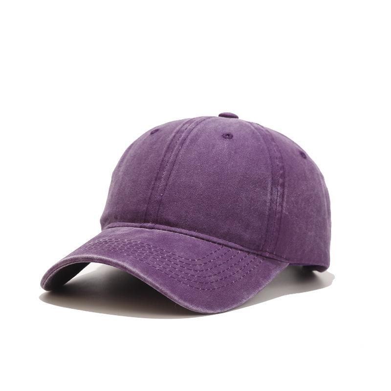 Retro Solid Color Washable Baseball Cap Summer New Women Men Hats Sunscreen Hats Cotton Outdoor Sport Running Visor Casual Cap