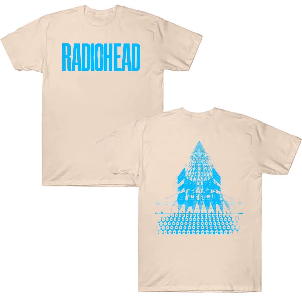 Radiohead Band Tour Graphic T Shirts Fashion Aesthetic Cotton Tee Summer New Harajuku Mens Women Streetwear Oversized Breathable