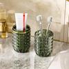Light Luxury Diamond Pattern Travel Wash Cup Portable Toothbrush Cup Wash Mouth Cup Toilet Toothpaste Box Storage Set