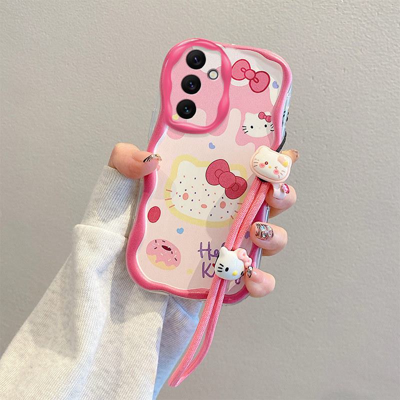Japanese and Korean Cute Cartoon DIY Oppo A94 Mobile Phone Case: A8 Anti-Fall F17 Soft Shell with Printed Chain, Foreign All-Inclusive.