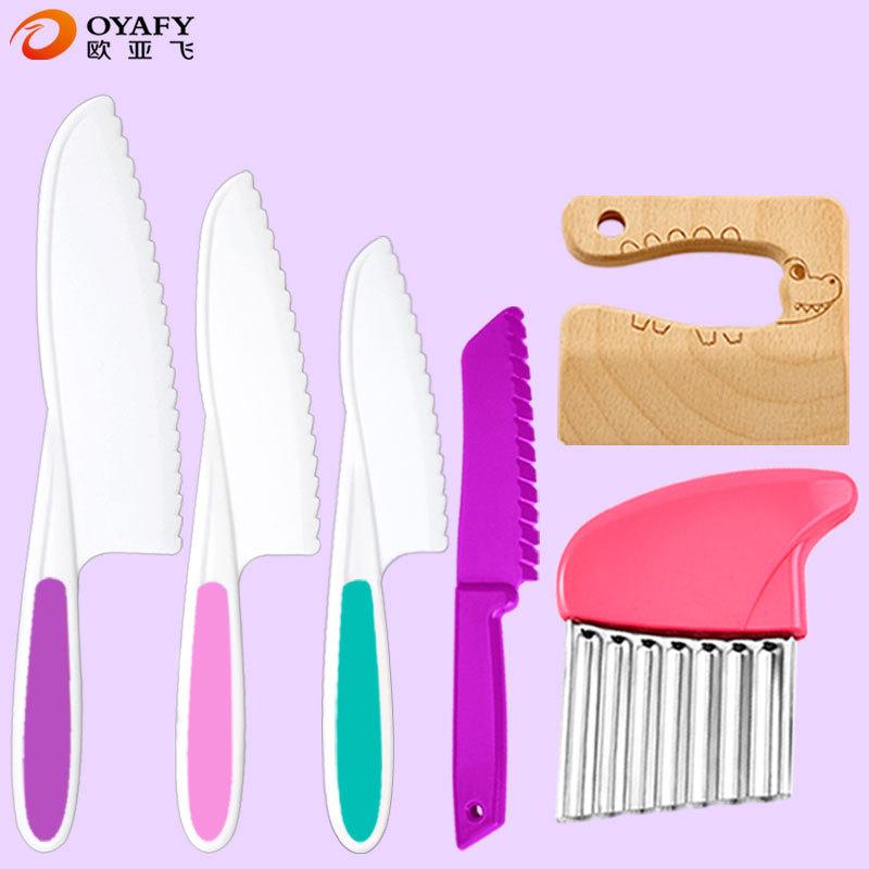 Dětský plastový nůž na ovoce nůž na krájení zeleniny pro rané učení nůž na loupání melounů a ovoce