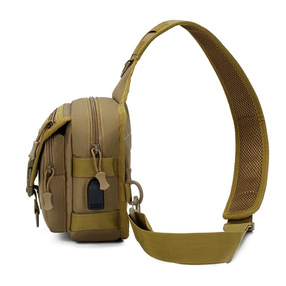 Waterproof Fishing Sling Pack Nylon Messenger Bag Durable Crossbody Sling Bag  For Fishing