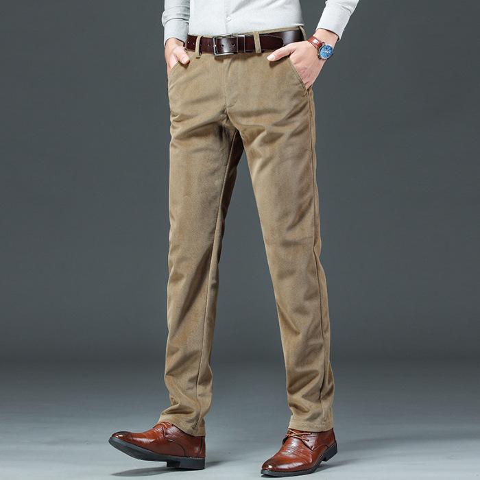 2024 Herbst und Winter Vielseitige Freizeithosen für Herren, Lockere, Gerade Hosen Aus Cord Und Samt Für Herren