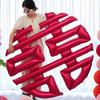 Wedding Double Happiness Balloons: Heart-Shaped Love Decors for Bride's Room & Engagement Scene.