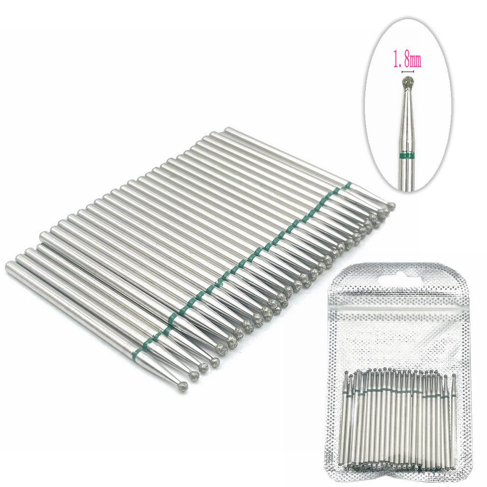 50pcs/pack Diamond Milling Cutter Grinding Drill Bits Diamond Polisher HP 2.35mm Diamond Polisher Nail Drill Bits Drill