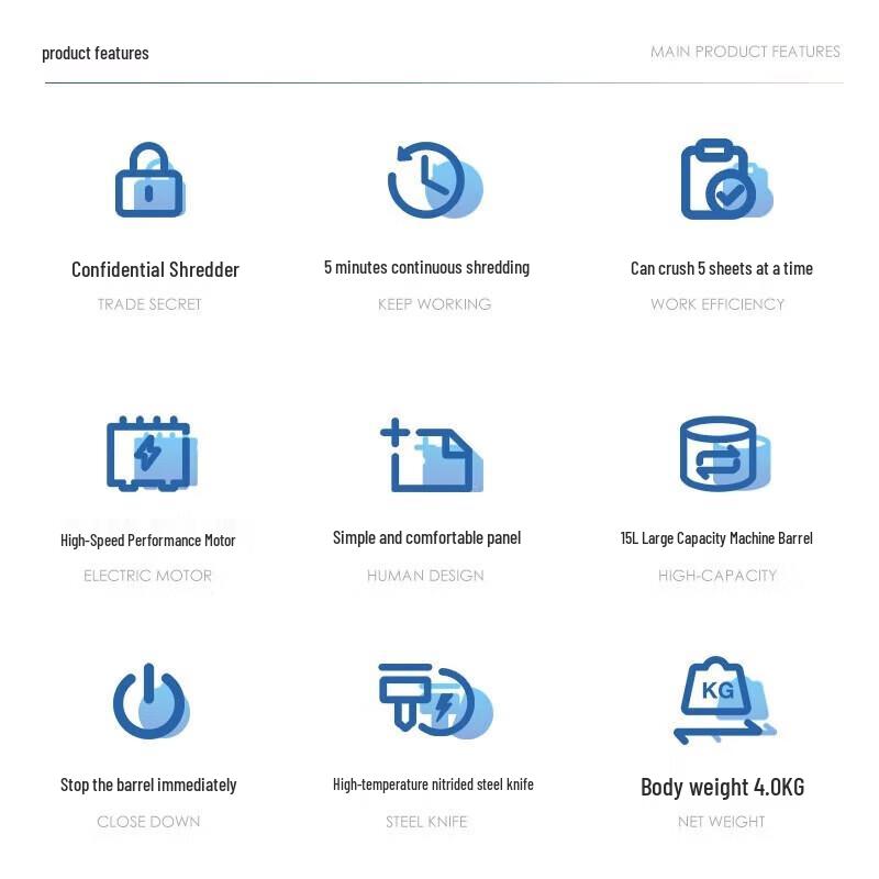 Deli 9939C Cross-Cut Paper Shredder CN Plug (adapter Included)