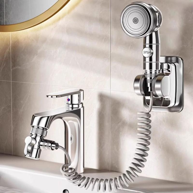 Bathroom Washbasin External Shower Set Universal Faucet Bubbler Anti-splash Head Booster Extender Water Nozzle