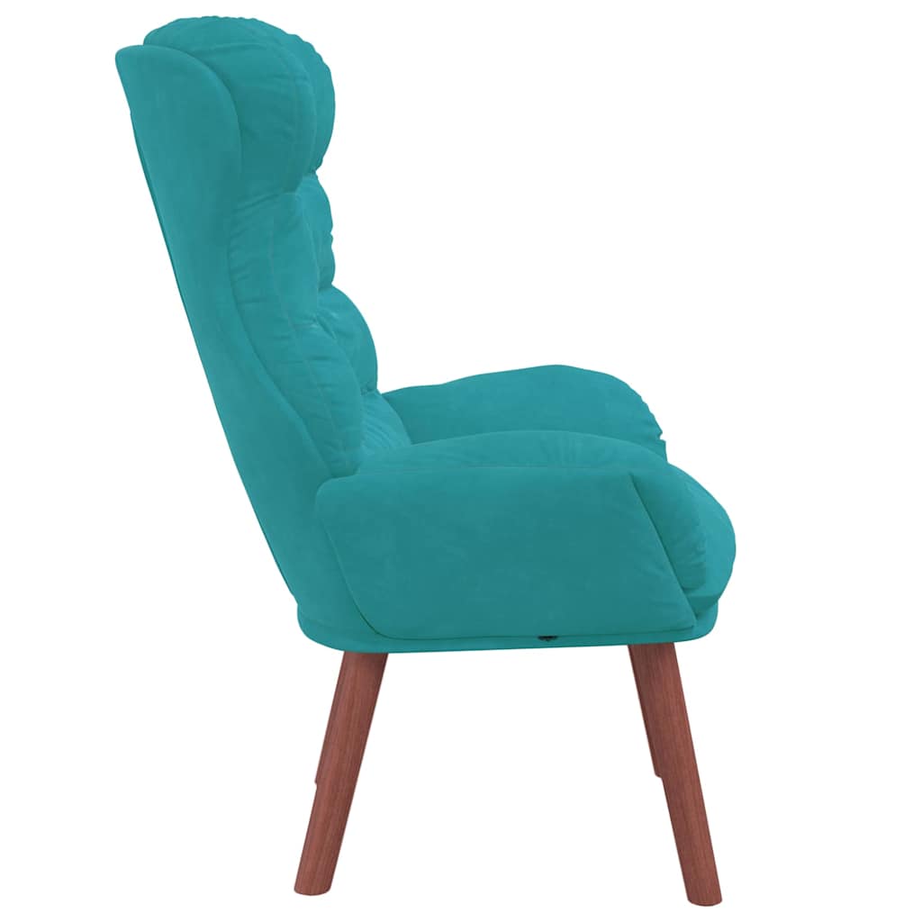 Armchair Turquoise 69 X 74 X 93 Cm Velvet