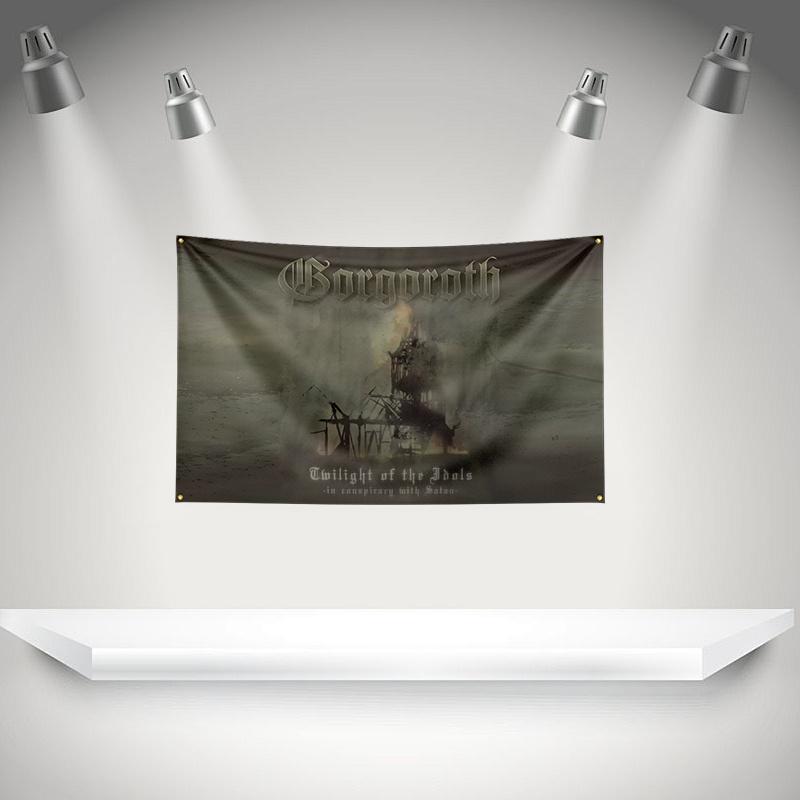 B-borgoroth Flag Rock Music Band Banner HD Printing Tapestry Exhibition, Music Band Fans, Garage Decor