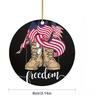 2D Flat "FREEDOM" Patriotic Military Boots Acrylic Decoration Sign, American Flag Design, Suitable for wall decoration, porch, room, villa, accents Ho