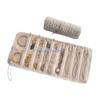 HX6F Sustainable Fabric Jewelry Organiser for Women Portable Multi Compartment Storage Bag For Necklaces Earrings
