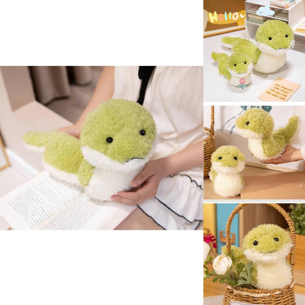 Adorable Green Snake Plush Toy Soft Stuffed Doll Cuddly Animal For Kids Gifts