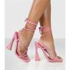 Wish High-heeled Sandals Women's Summer New Square Head Anklet Strap Stiletto Fashion Sandals Large Size