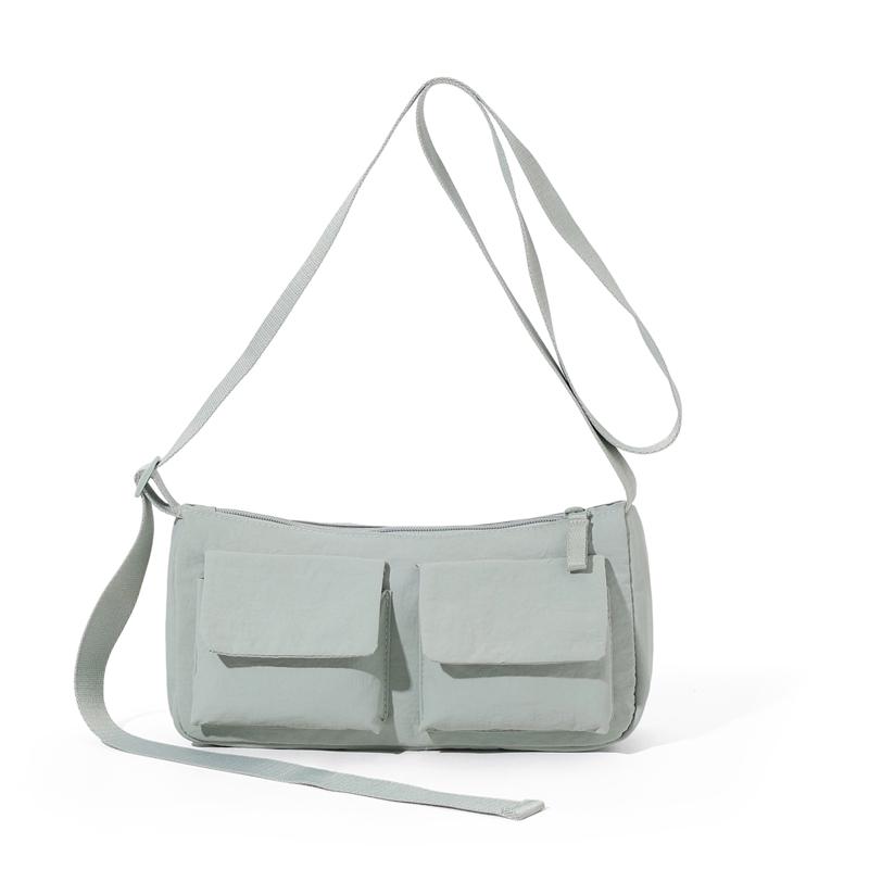 Bolsa Mensageiro Masculina para Deslocamento Bolsa de Ombro Leve Multibolsos Bolsa Feminina