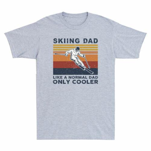 Skiing Dad Like A Normal Dad Only Cooler Funny Skiing Lover Vintage Men T-Shirt M