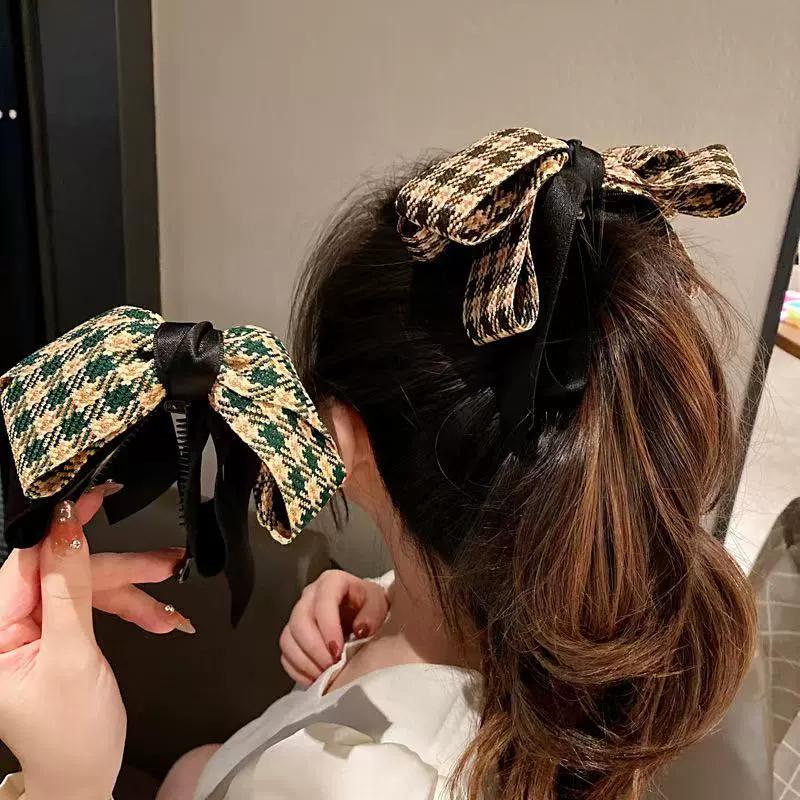 Banana Hair Clips Women Bow Headwear Banana Hairpin Korean Fabric Art Hairgrips Simple Hair Barrettes Headband Headwear
