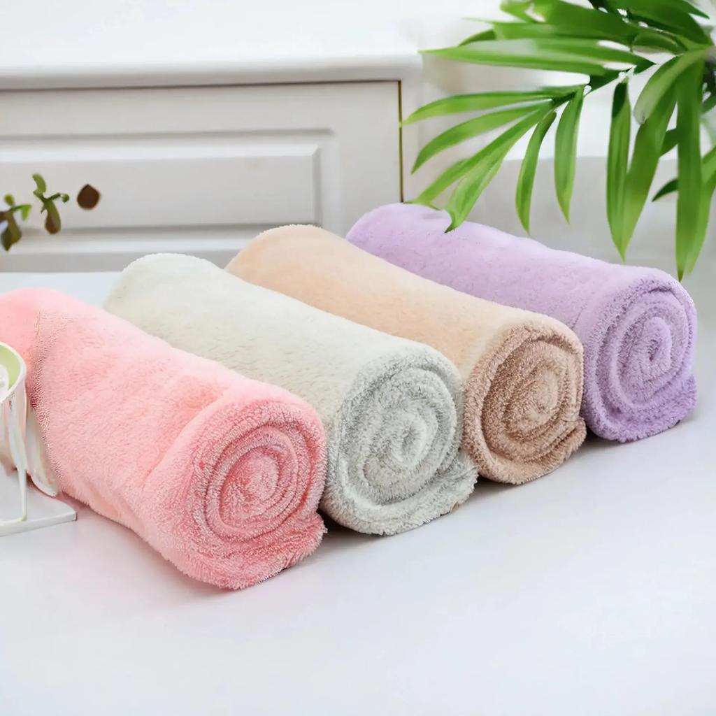Hair Drying Hat Quick-dry Microfiber Hair Towel Cap Hat Women Bath Hat Solid Towel Cap Super Absorption Turban Hair Dry Cap 1PC