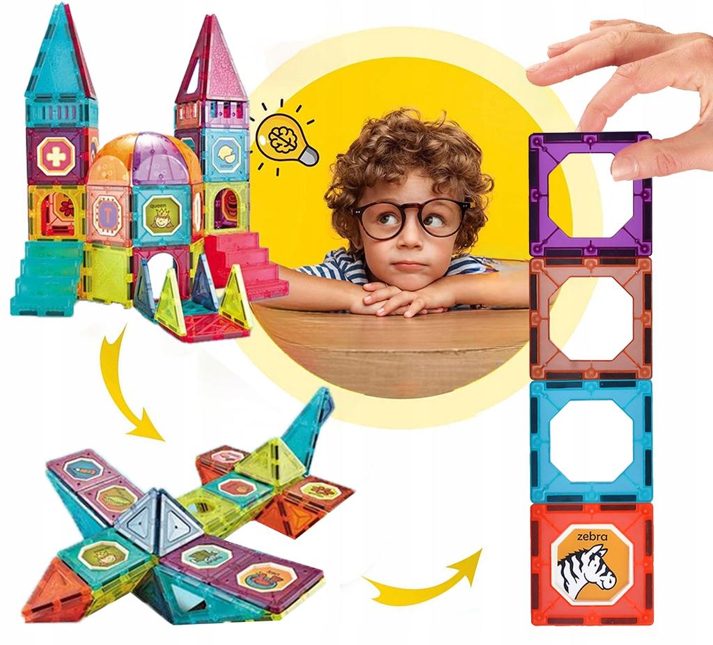 [PACZB][5] Magnetic Building Blocks 77 pcs Z1109