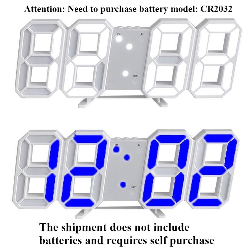 

12/24 Multi functional and stylish 3D LED desktop/wall mounted digital alarm clock,home decoration,USB charging,night light mode
