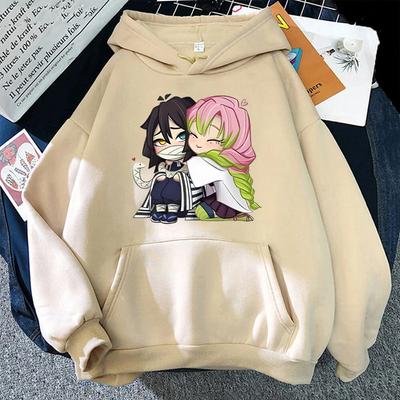 Autumn Winter Anime Kanroji Mitsuri Iguro Obanai PrintFashion Women Hooded Hoodies Long-Sleeved Outdoor Casual Loose Sweatshirt