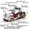1:24 Huayra Senna Toy Car Spray Supercar Models Metal Diecast Doors Opened Front Wheel Steering Shock Absorption for Kids Gifts