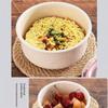 3Pcs Wheat Straw Fresh-Keeping Bowl Three-Piece Set With Lid For Home Microwaveable Plastic Round Lunch Box