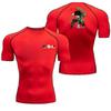 Comfortable Fitness T-shirt for Men Izuku Midoriya Graphic Breathable Slim Top Summer Gym Jogging Training Elastic Fitness Suit