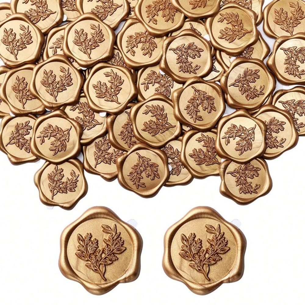 10pcs Vintage Style Wax Stamp Stickers Self-Adhesive Envelope Seal Stickers  Birthday Party