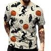 Retro Clown Graphic Male Tshirts Harajuku Tees Man Hip Hop Tshirt Halloween Black Streetwear Mens Short Sleeve Loose Top